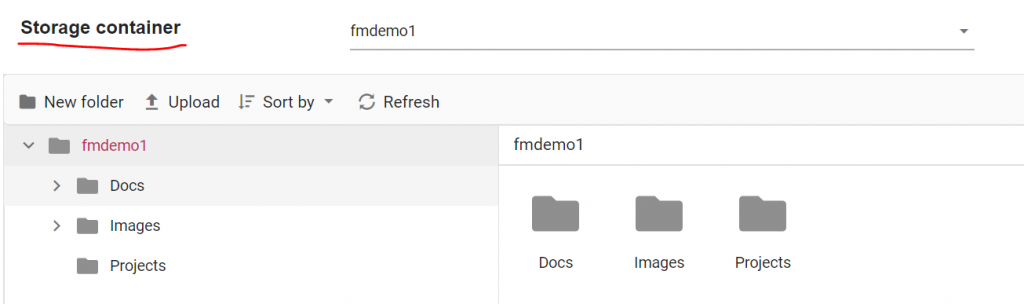multiple container explorer azure blob storage