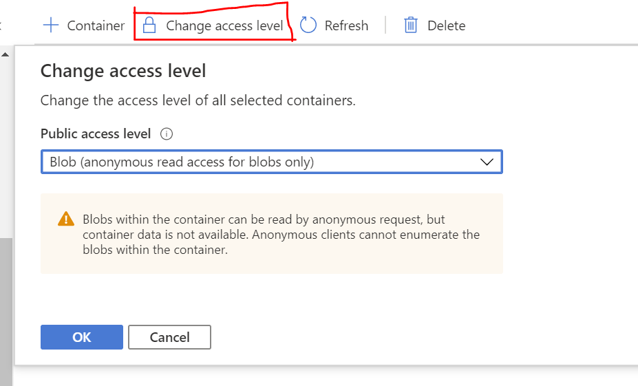 container explorer azure blob storage