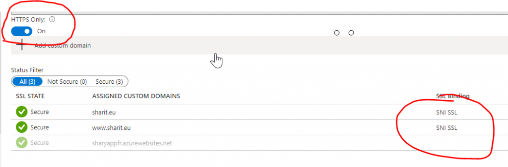 lier un domaine à un certificat SSL