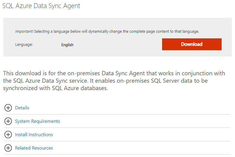 install data sync agent 