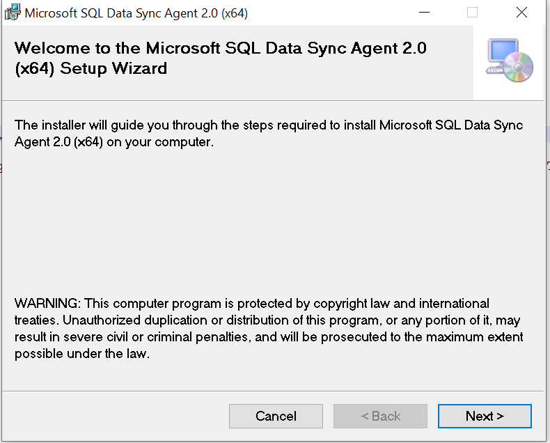 install data sync agent
