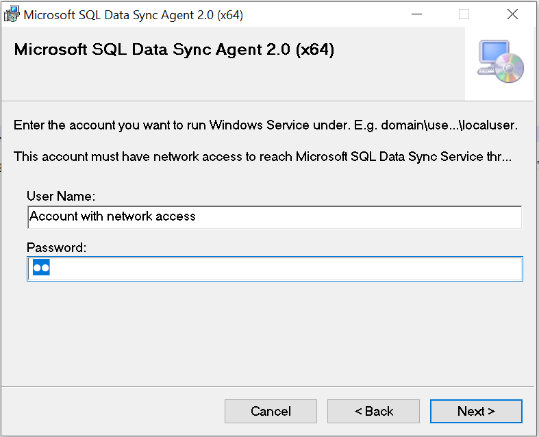 install data sync agent