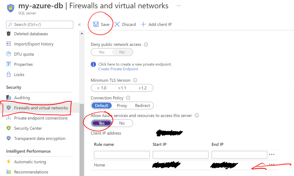 authorize azure SQL Server 