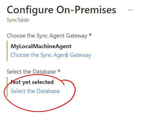 Select database